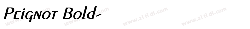 Peignot Bold字体转换